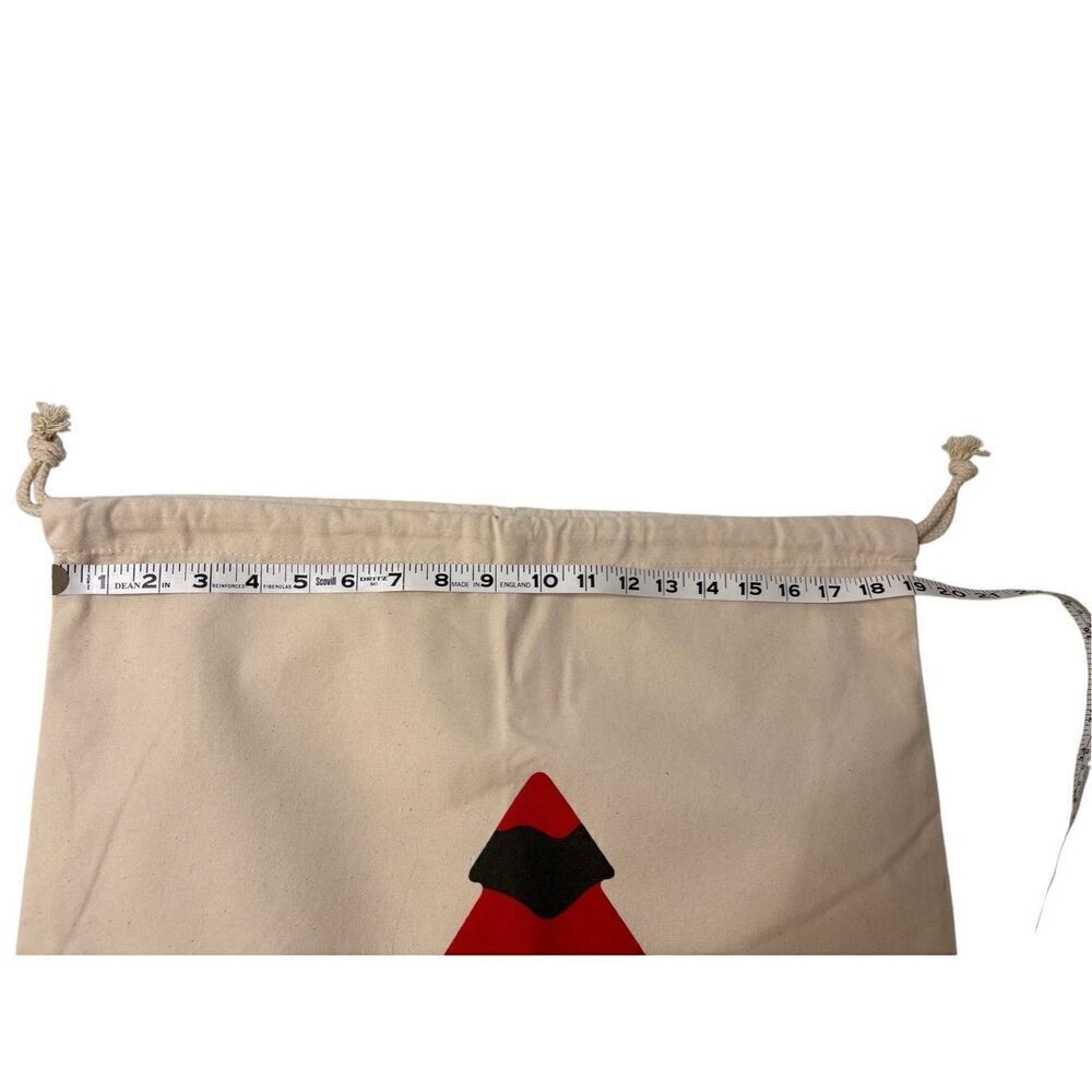 NWOT large canvas Christmas Santa sack with drawstring. - Picture 2 of 5